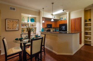 Three Bedroom Apartments for Rent in Katy, TX - Dining Room with View of Kitchen 